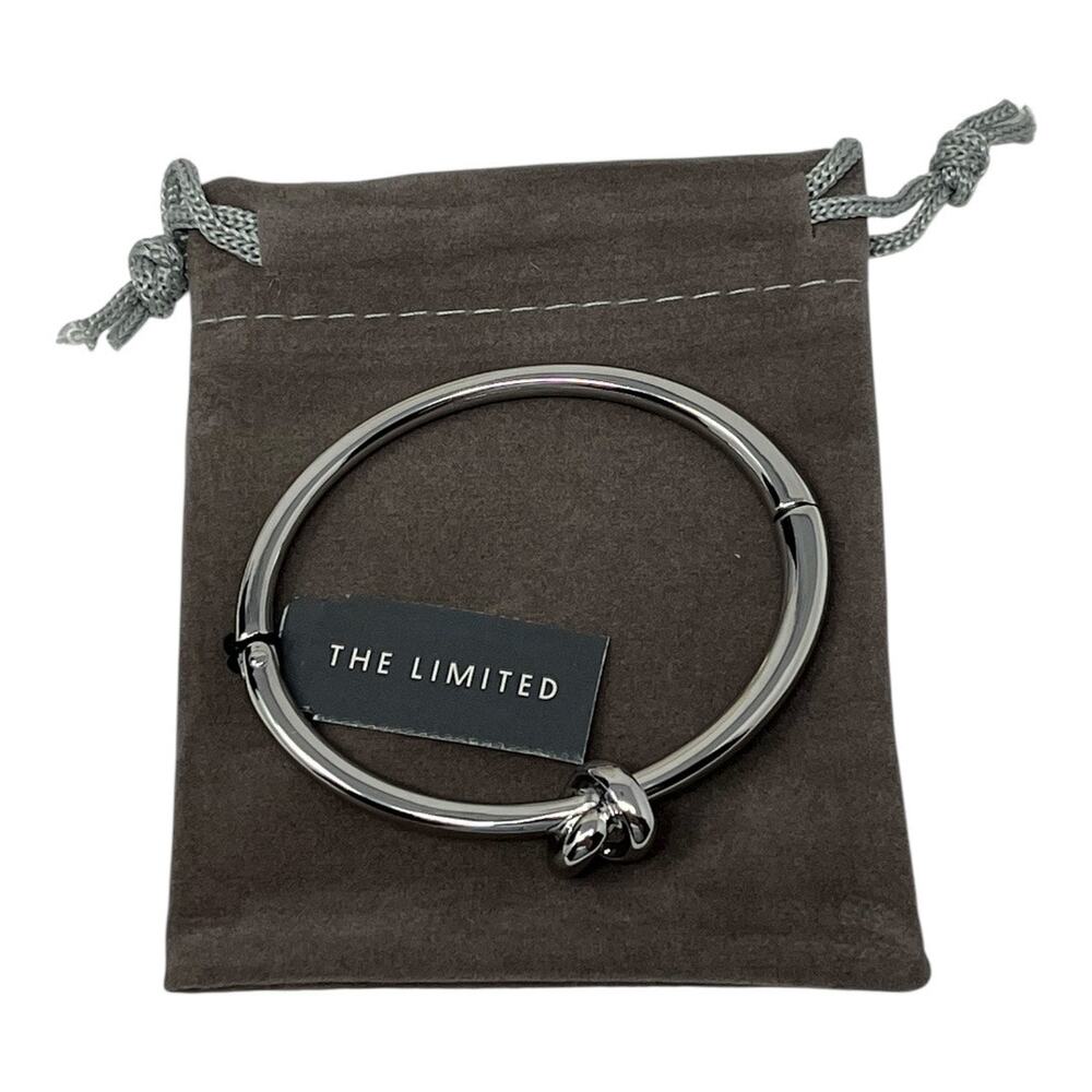 The Limited Silver Knot Bangle Bracelet NWT